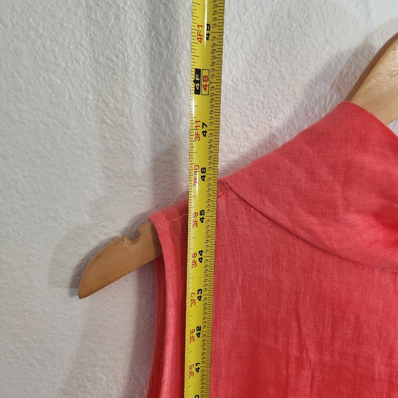 Vivian Shyu Dress Womens Medium Pink Linen Lagenlook Asymmetrical Modern Minimal - Picture 12 of 13